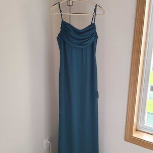 Lulus Maxi Dress - Emerald Green Cowl